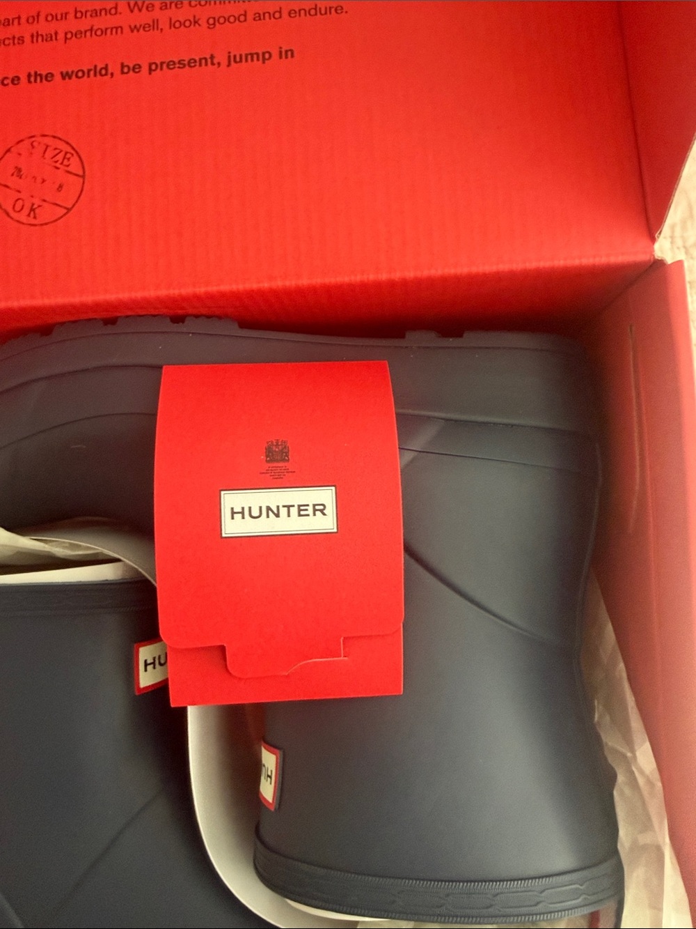 Hunter PLAY Short Rain Boots Valtameri Blue Short Rain Boot 7US 38EU Waterproof - Picture 9 of 12